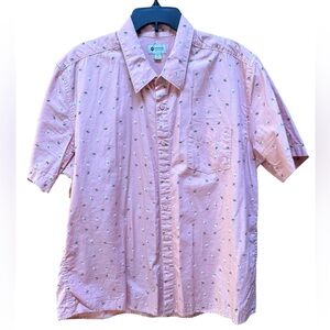 Haggar Palm‎ Tree & Hulu Girl Button Down Shirt